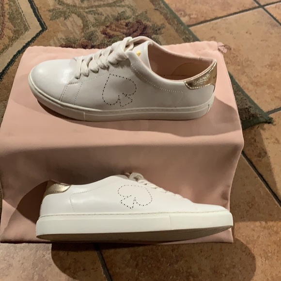 Kate Spade White & Gold Fashion Sneaker (Premium) - Picture 7 of 10